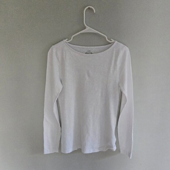 J Crew White Artist Long Sleeve Tee Shirt Size S - Picture 3 of 4